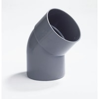Dyka PVC Bocht 50mm ILV 45 Graden Lijmmof/Spie Grijs