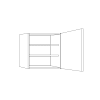 Bovenkast ECO P01 FSC Mix 70% H60-713 Rechts Wit Prijsgroep 1 - BL60-D