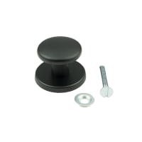 AMI Deurknop 160/60 Rond 73mm Aluminium Mat Zwart