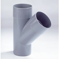 Dyka PVC RWA T-Stuk 80mm 45 Graden 2x Lijmmof/Spie Grijs