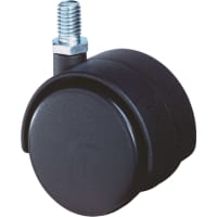 Kelfort Meubelzwenkwiel 50mm 50kg Met Draadstift Zwart