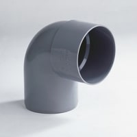 Dyka PVC Bocht 90mm 90 Graden Lijmmof/Spie Grijs