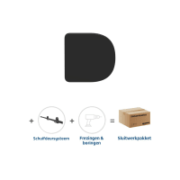 Skantrae Hang&Sluitwerkpakket 2196 Arc Deurknop + Foxtrot Schuifsysteem Zwart