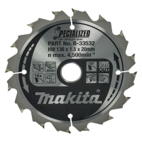 Makita Cirkelzaagblad 20x136x1,5mm 16tands Voor Hout 1st