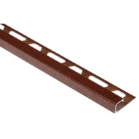 Schlüter QUADEC-TSR Decoratief Profiel 12,5mm 300cm Alu Structuur Gecoat Roestbruin Q125TSR/300