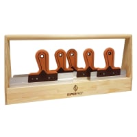 Super Prof Spackmes RVS Met Soft Greep Inclusief Gereedschapsbak 5st