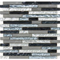 Mozaiektegel Musa Rectangular Gris 30x30cm 8mm Glanzend Gerectificeerd