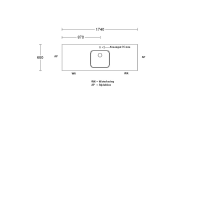 Procasa Keuken Werkblad 174x60cm Multiplex Zwart DE 2390 Voorzien Van Waterkering Zijkanten Afgewerkt Inclusief Spoelbak DE040 