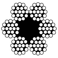 DX Staalkabel 4mm 6x19 1 Touwkern 25m Verzinkt