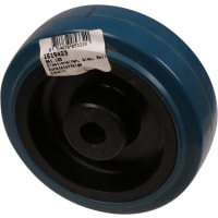 Kelfort Wiel Met Glijlager 125mm Loopvlak Rubber Blauw Velg Zwart
