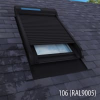 Fakro ARZ Komfort Solar 94x118cm RAL9005 Zonwering Exclusief Afstandsbediening