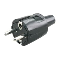 Stekker RA pvc 10 16A zwart