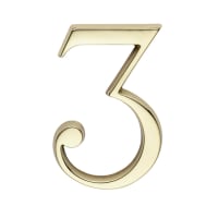 Skantrae Huisnummer Messing Nr 3 Titanium