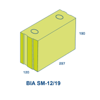 BIA Stootvoegloos Metselblok Grindbeton SM12/19 Klinker 297x120x190mm Vuilwerk