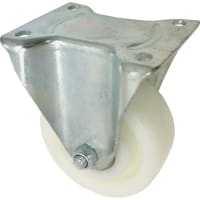 Kelfort Bokwiel Met Rollager 150mm 700kg Met Bevestigingsplaat Verzinkt Wit