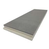 CEBO Kantplank Geïsoleerd 1200x300x50+8mm Minerale Vezelplaat Lichtgrijs Exclusief Profiel