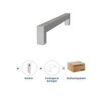 Skantrae Hang&Sluitwerkpakket 2095 Squared Greep 20x300mm + Rolslot RVS
