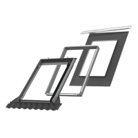 VELUX Gootstuk Pro+ EDT PK08 2000 Inclusief BFX & BDX Platte Pannen Aluminium