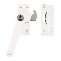 AXA Veiligheidsraamsluiting Met Haakschoot/Cilindersluiting Links Aluminium Wit
