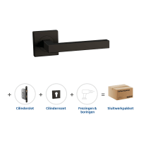 Skantrae Hang&Sluitwerkpakket 2039 Squared 16 Reg+Cil Rozet+Slot Zwart