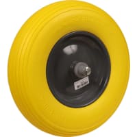 Kelfort Kruiwagenwiel Met Kogellager 400mm Loopvlak Rubber Geel Velg Zwart