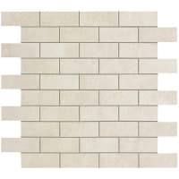 Mozaiektegel Berlin White Minibrick 30.5x30.5cm 8.5mm Mat Gerectificeerd
