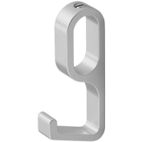 Hermeta Jashaak Voor Garderobebuis 1201 Enkel Ovaal 30x14mm Aluminium Naturel