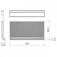 Mosa Dunne Holplint Global collection Kopergroen Korrelig 7,5x15cm 5,5mm Modulair Mat 75083DP815