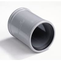 Dyka PVC Steekmof 125mm SN4 2FM 2x Manchetmof Grijs