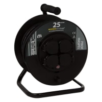 ETM Kabelhaspel Prof 3x1.5mm² Kabellengte 2.5m Spatwaterdicht Zwart