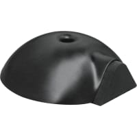 Oxloc Deurbuffer Vloer 27x84mm Bolrond RVS Zwart