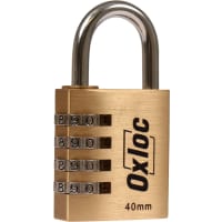 Oxloc Cijferhangslot 40mm Messing