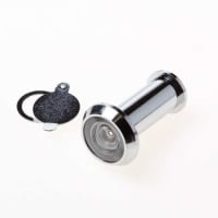 DX Deurspion 14mm Deurdikte 35-60mm Inclusief Afsluitklepje Massief Messing Verchroomd