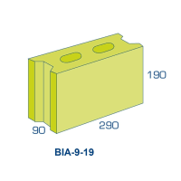 BIA Grindbetonblok 9/19 Klinker 290x90x190mm Vuilwerk