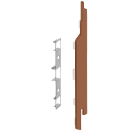 Keralit Eindkap En Connector Rechts 2814 Bruin Redcedar Classic Nerf 5st
