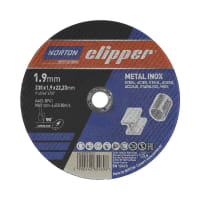 Clipper Doorslijpschijf A46S Vlak 230x1.9x22.2mm Staal/Inox