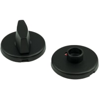 Oxloc WC-rozet Rond 7,3mm Aluminium Zwart