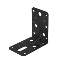 GB Hoekanker Met Ril 90x90mm 60x2,5mm Epoxycoating Zwart 1st 072233B