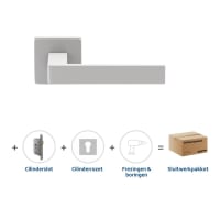 Skantrae Hang&Sluitwerkpakket 2080 Quadrate 28 Regular + Cilinderrozet + Cilinderslot Wit