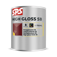 SPS High Gloss SB Hoogglanslak Buiten 750ml RAL9010