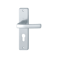 HOPPE Deurkrukgarnituur Dubayy Kortschild Recht PC55 Aluminium F1