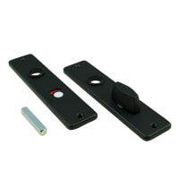 AMI Kortschild 180/41 Recht Met Krukgat/WC-Garnituur 180x41mm WC55/8 Aluminium Zwart