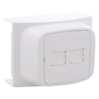 Attema K40 Contactdoos 2x 8-polig Telefoon/Data Cat5 Polarwit