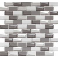 Mozaiektegel Musa Vetro Humo 30x30cm 8mm Glanzend Gerectificeerd