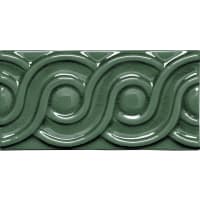 Strip Modernista Relieve Clasico Verde Oscuro 7,5x15cm Glanzend