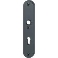 HOPPE Veiligheidslangschild 3214 Ovaal Met Kruk-/Profielcilindergat 250x50mm PC72 Aluminium Zwart SKG3