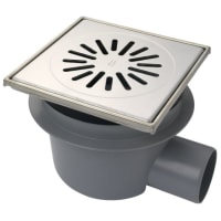 ABS Vloerput 200x200mm Inlaat 75mm RVS316 Rand En Rooster Maximaal 3 kN Verstelbaar 6321