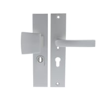 Starx Veiligheidsdeurduwergarnituur Duwer-Kruk Recht Langschild PC55 SKG3 Aluminium F1 Met Kerntrekbeveiliging