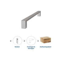 Skantrae Hang&Sluitwerkpakket 2123 Quadrate Greep 28x300mm + Rolslot RVS