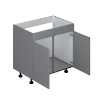 Bruynzeel Atlas Gootsteenkast WI12 Wit 90cm 2 Deuren FSC Mix Credit Inclusief Bodemplaat